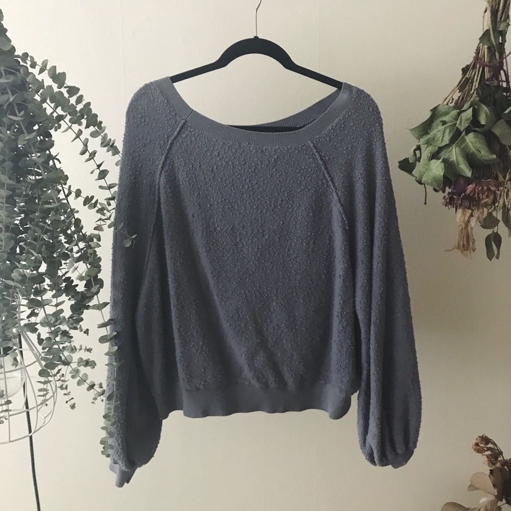 Purple Grey Free People Sweater